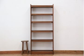 レトロ家具　★昭和レトロ　縦型・薄型本棚(飾り棚)