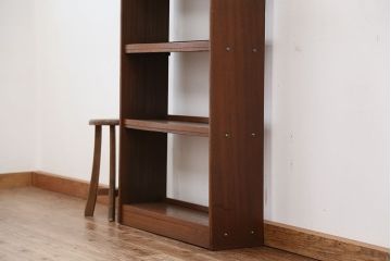 レトロ家具　★昭和レトロ　縦型・薄型本棚(飾り棚)
