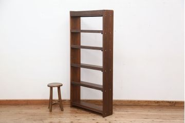 レトロ家具　★昭和レトロ　縦型・薄型本棚(飾り棚)
