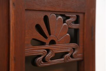 アンティーク家具　大正ロマン　古い栓材の上品な本箱(ブックケース・収納棚)