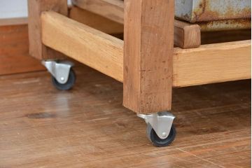 アンティーク家具　海外アンティーク　アイアンコンテナシェルフ(飾り棚/陳列棚)