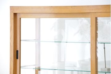 アンティーク家具　アンティーク　極上　素晴らしい造りとデザインの引き出し付きガラスケース(ショーケース)
