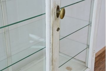 アンティーク家具　アンティーク　大振りで立派な5面ガラスケビントガラスケース(ショーケース)