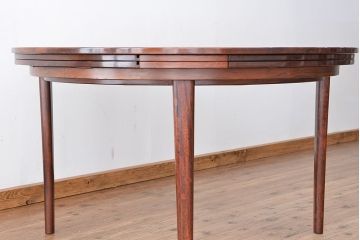 北欧家具　1970〜80年　デンマーク製　特大拡張式　ローズウッドラウンドテーブル