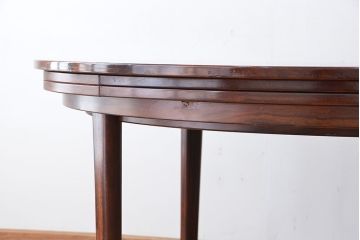 北欧家具　1970〜80年　デンマーク製　特大拡張式　ローズウッドラウンドテーブル