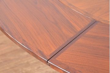 北欧家具　1970〜80年　デンマーク製　特大拡張式　ローズウッドラウンドテーブル