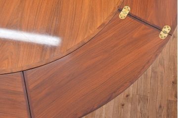 北欧家具　1970〜80年　デンマーク製　特大拡張式　ローズウッドラウンドテーブル