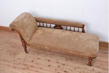 アンティーク家具　イギリスアンティーク　マホガニーカウチソファー(シューズロング、長椅子)