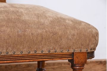 アンティーク家具　イギリスアンティーク　マホガニーカウチソファー(シューズロング、長椅子)