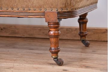 アンティーク家具　イギリスアンティーク　マホガニーカウチソファー(シューズロング、長椅子)