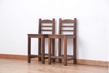 レトロ家具　昭和レトロ　1970年代シンプルな椅子　2脚セット