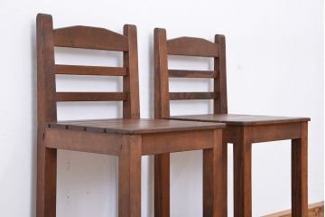 レトロ家具　昭和レトロ　1970年代シンプルな椅子　2脚セット