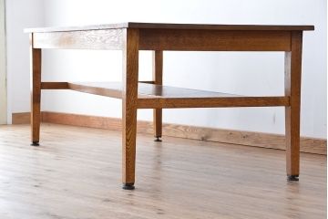アンティーク家具　1960〜70年代　古い学校の使い込まれた大きな作業台?(テーブル、机)