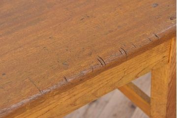 アンティーク家具　1960〜70年代　古い学校の使い込まれた大きな作業台?(テーブル、机)