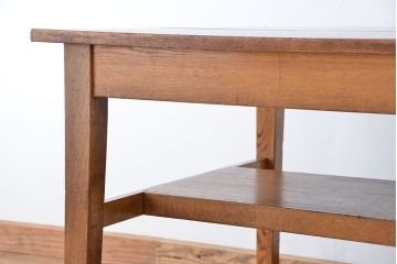 レトロ家具　昭和レトロ　古い学校の大きな木製作業台(テーブル・机)