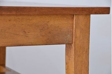 レトロ家具　昭和レトロ　古い学校の大きな木製作業台(テーブル・机)