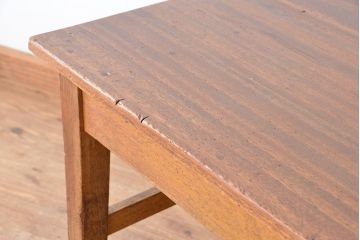 レトロ家具　昭和レトロ　古い学校の大きな木製作業台(テーブル・机)
