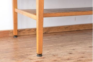 アンティーク家具　1960〜70年代　古い学校の使い込まれた大きな作業台?(テーブル、机)