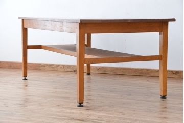 アンティーク家具　1960〜70年代　古い学校の使い込まれた大きな作業台?(テーブル、机)