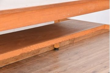 アンティーク家具　1960〜70年代　古い学校の使い込まれた大きな作業台?(テーブル、机)