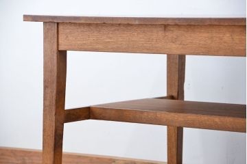 アンティーク家具　1960〜70年代　古い学校の使い込まれた大きな作業台(テーブル、机)