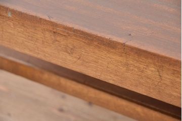 アンティーク家具　1960〜70年代　古い学校の使い込まれた大きな作業台(テーブル、机)