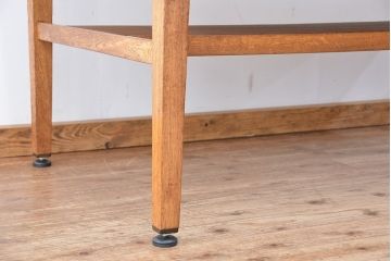 アンティーク家具　1960〜70年代　古い学校の使い込まれた大きな作業台(テーブル、机)