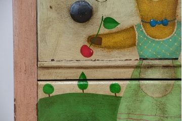 イギリス　ロイズ・アンティークス取り扱い　手描きクマさんチェスト?(テディチェスト)