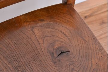アンティーク家具　イギリスアンティーク　味のあるチャーチチェア　1脚(椅子、イス)