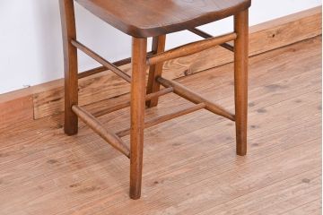 アンティーク家具　イギリスアンティーク　味のあるチャーチチェア　1脚(椅子、イス)