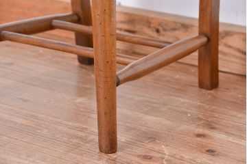 アンティーク家具　イギリスアンティーク　味のあるチャーチチェア　1脚(椅子、イス)
