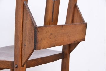 アンティーク家具　イギリスアンティーク　味のあるチャーチチェア　1脚(椅子、イス)