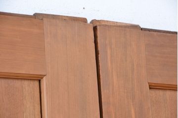 古民具・骨董　無垢欅材一枚板　上質な板戸4枚セット(帯戸)