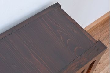 アンティーク家具　六尺　アンティーク　前面欅材の引き出し付き収納箪笥サイドボード(水屋箪笥、下駄箱、食器棚、収納棚)