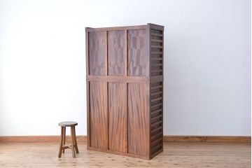 アンティーク家具　古民具・骨董　極上　特別注文造り　総欅無垢　重ね　美濃帳場箪笥