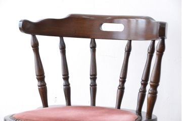 ヴィンテージ家具　イギリスビンテージ　かわいらしいダイニングチェア　2脚セット(椅子/イス)