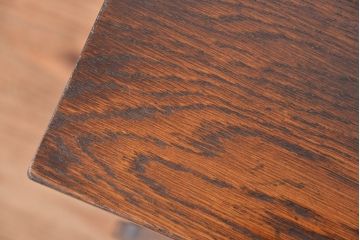 アンティーク家具　イギリスアンティーク　オーク材　卓上リボルビングブックケース(本棚/本立て)