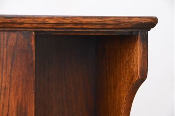 アンティーク家具　イギリスアンティーク　オーク材　卓上リボルビングブックケース(本棚/本立て)