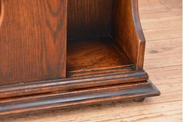 アンティーク家具　イギリスアンティーク　オーク材　卓上リボルビングブックケース(本棚/本立て)