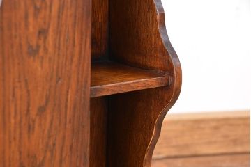 アンティーク家具　イギリスアンティーク　オーク材　卓上リボルビングブックケース(本棚/本立て)