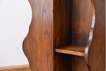 アンティーク家具　イギリスアンティーク　オーク材　卓上リボルビングブックケース(本棚/本立て)
