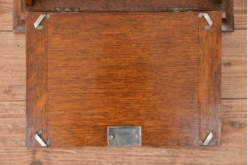 アンティーク雑貨　イギリスアンティーク　オーク材　卓上レターボックス(書類ケース)