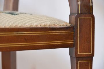 アンティーク家具　イギリスアンティーク　象嵌チェア(椅子、イス)　1脚