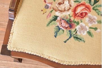 アンティーク家具　イギリスアンティーク　象嵌チェア(椅子、イス)　2脚セット(ジャンク)