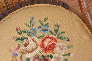アンティーク家具　イギリスアンティーク　象嵌チェア(椅子、イス)　2脚セット(ジャンク)