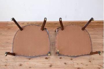 アンティーク家具　イギリスアンティーク　象嵌チェア(椅子、イス)　2脚セット(ジャンク)