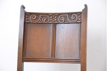 アンティーク家具　イギリスアンティーク　彫刻チェア　2脚セット(椅子、イス)