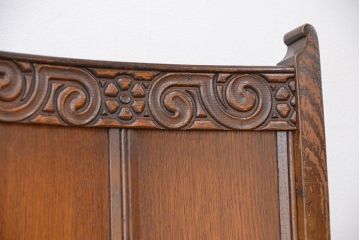 アンティーク家具　イギリスアンティーク　彫刻チェア　2脚セット(椅子、イス)