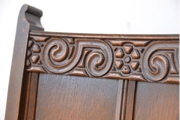 アンティーク家具　イギリスアンティーク　彫刻チェア　2脚セット(椅子、イス)