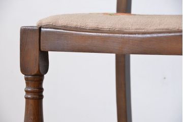 アンティーク家具　イギリスアンティーク　彫刻チェア　2脚セット(椅子、イス)